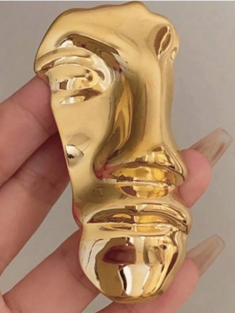 Abstract  Face Sculptural Brooch Pin